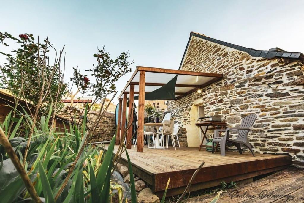 Ty Ar Mor Maison De La Mer, A 40 M De La Plage Saint-Michel-en-Grève Dış mekan fotoğraf
